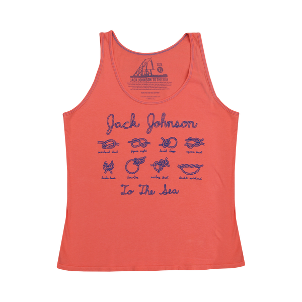 Ladies Coral To The Sea Rope Tank
