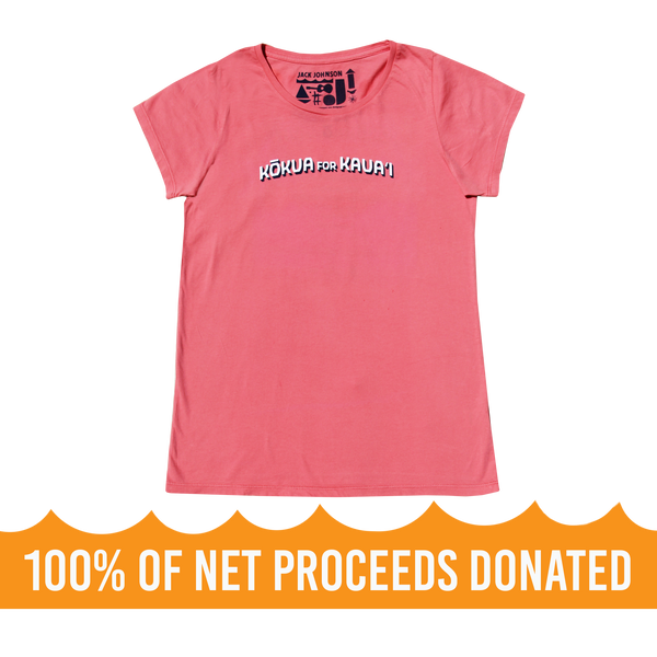Ladies Coral Kauai Benefit Tee