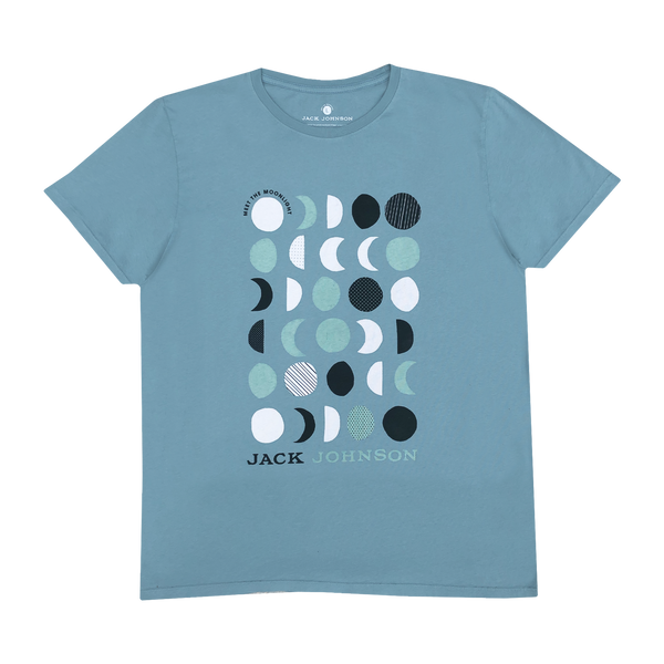 Moon Phases Mineral Blue Unisex Tee