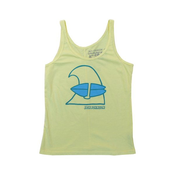 Ladies Yellow Wave Tank