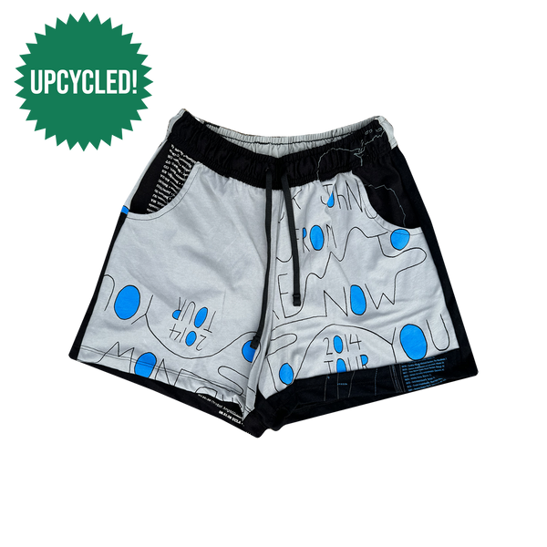SUAY Upcycled Womens Shorts - Grey & Black