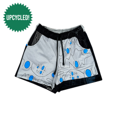 SUAY Upcycled Womens Shorts - Grey & Black