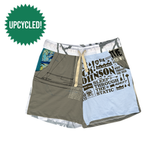 SUAY Upcycled Womens Shorts - Grey & Blue