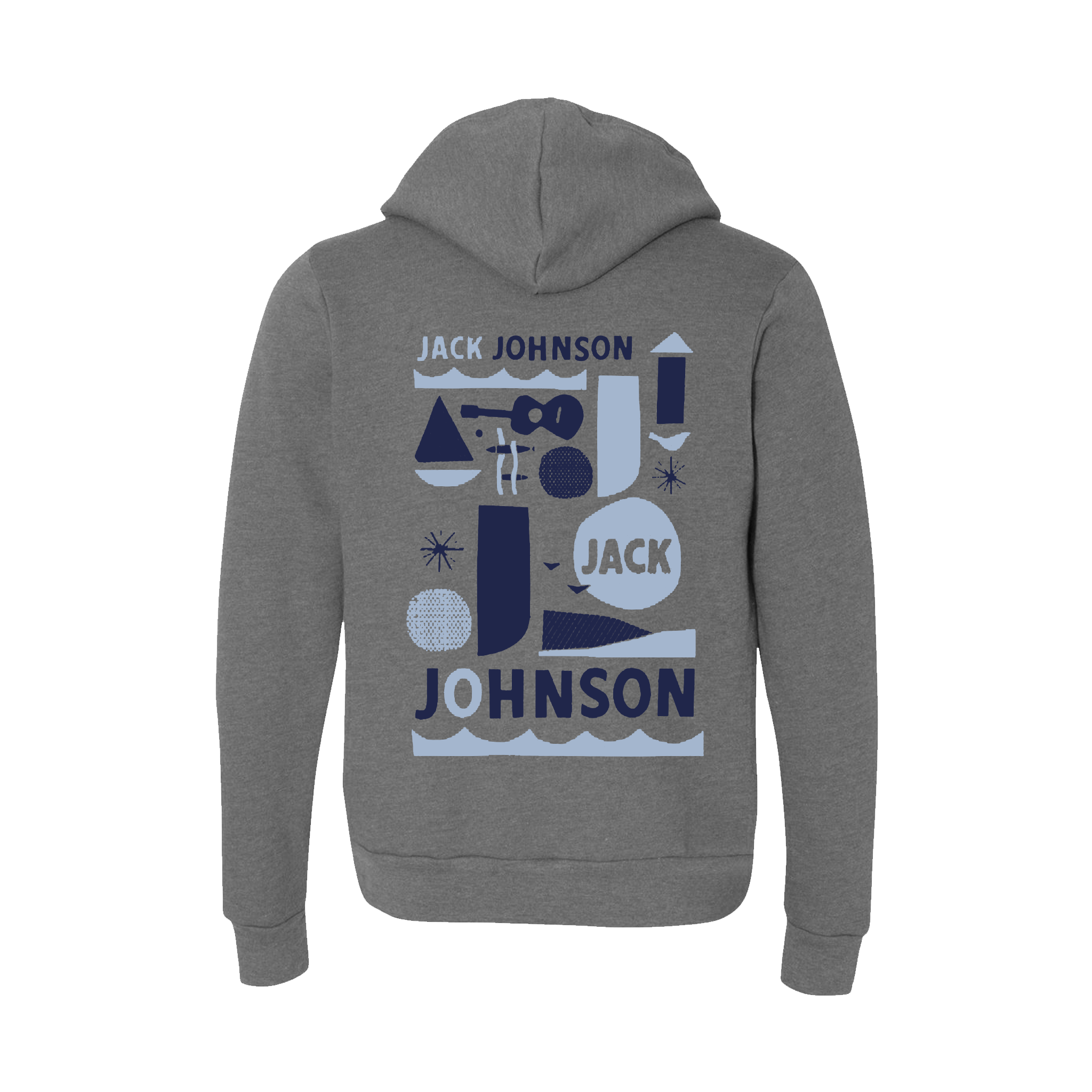Unisex Wave Grey Zip Up Sweatshirt - BLUE | Apparel | Jack